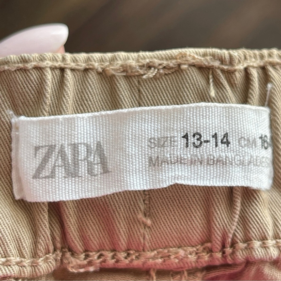 Zara Boys Casual Shorts tan chino size 13 - 14 elastic waist dressy - Picture 3 of 3